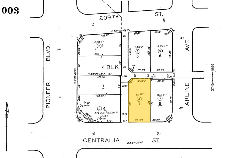 11815-11821 Centralia St, Lakewood, CA à vendre - Plan cadastral - Image 2 de 8
