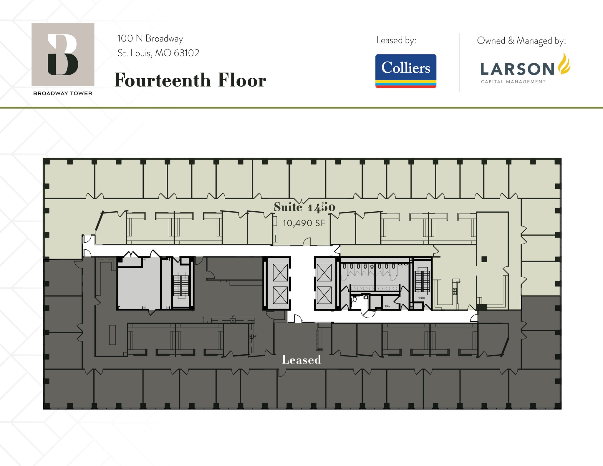 100 N Broadway, Saint Louis, MO à louer Plan d’étage- Image 1 de 1