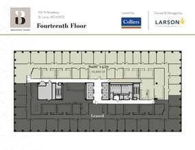 100 N Broadway, Saint Louis, MO à louer Plan d’étage- Image 1 de 1