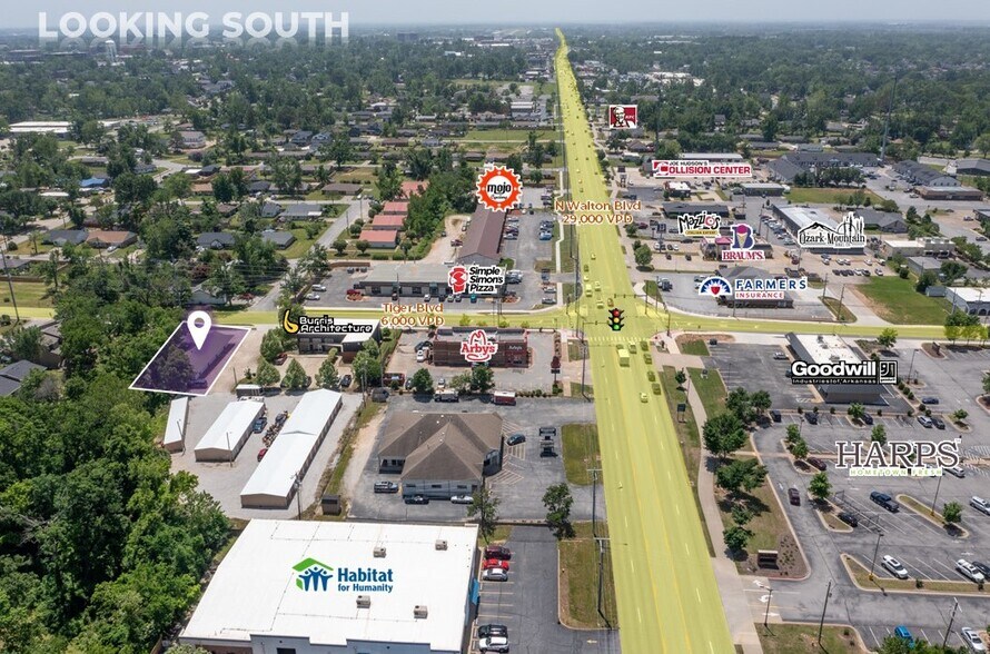808 Tiger Blvd, Bentonville, AR for lease - Aerial - Image 2 of 3