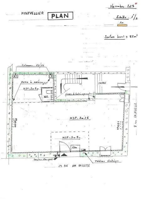 Commerce de détail dans Montpellier à louer Plan d’étage- Image 1 de 5