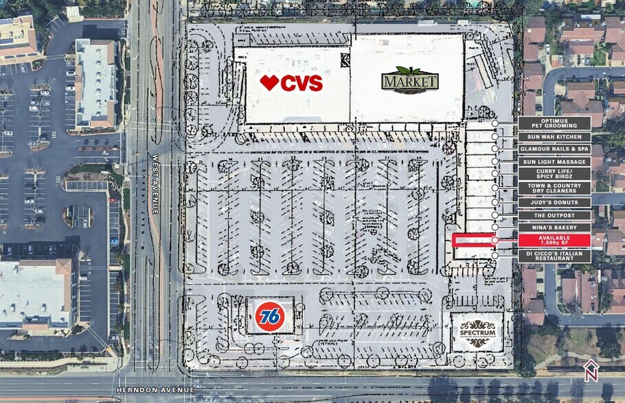 7038-7078 N West Ave, Fresno, CA à louer - Photo du bâtiment - Image 2 de 5