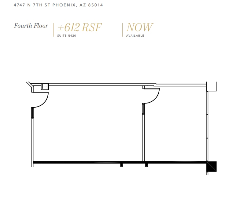 4745 N 7th St, Phoenix, AZ à louer Plan d’étage- Image 1 de 1