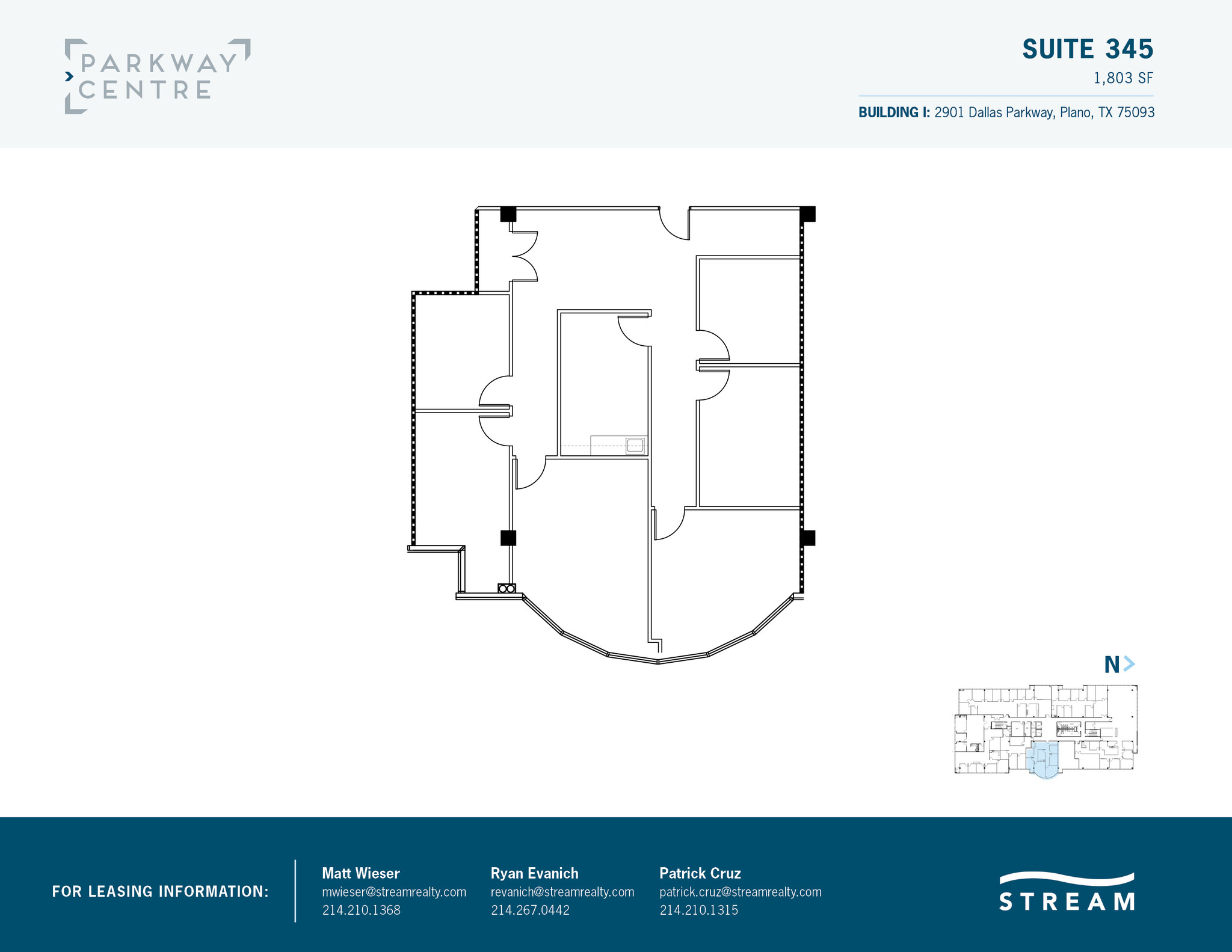 2901 N Dallas Pky, Plano, TX à louer Plan d  tage- Image 1 de 1