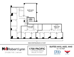 1700 Pacific Ave, Dallas, TX à louer Plan d  tage- Image 2 de 2