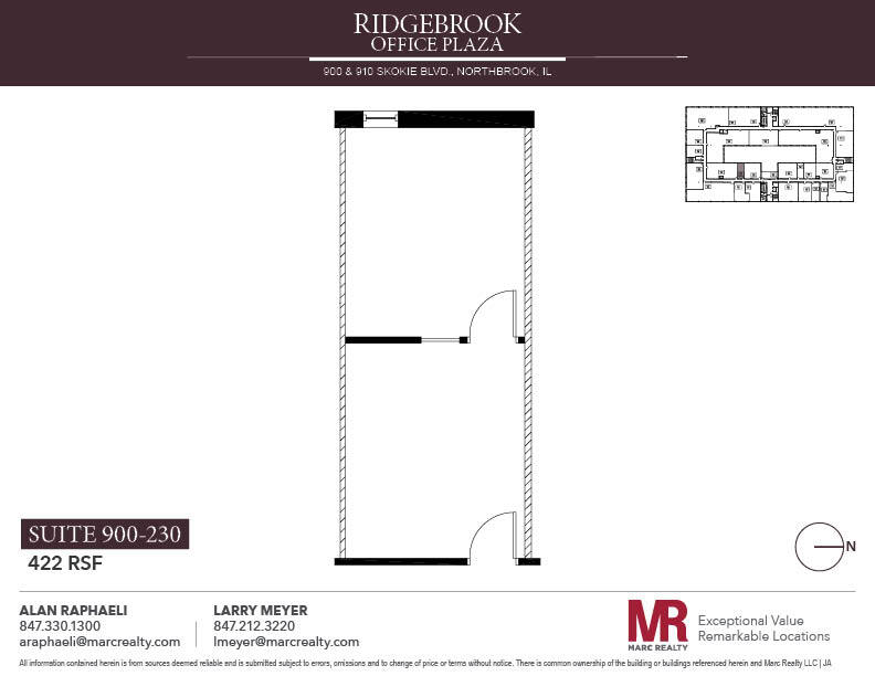 900 Skokie Blvd, Northbrook, IL à louer Plan d’étage- Image 1 de 1