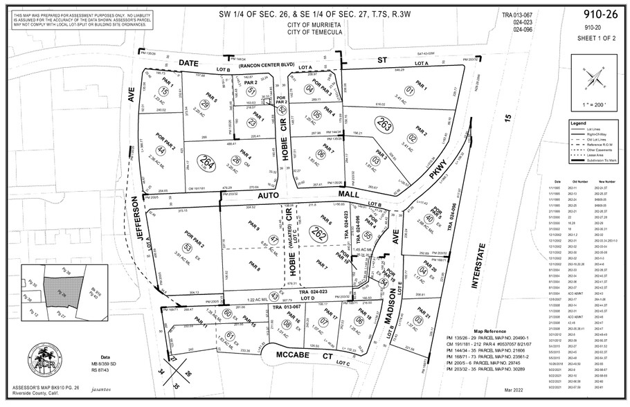 1.68 Acres SEQ French Valley Pky & Jefferson Ave, Temecula, CA à vendre - Plan cadastral - Image 1 de 1