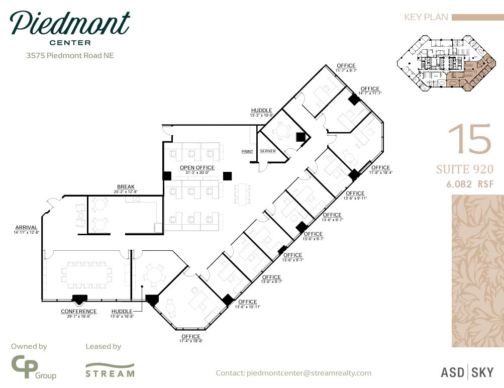 3495 Piedmont Rd NE, Atlanta, GA à louer Plan d’étage- Image 1 de 1