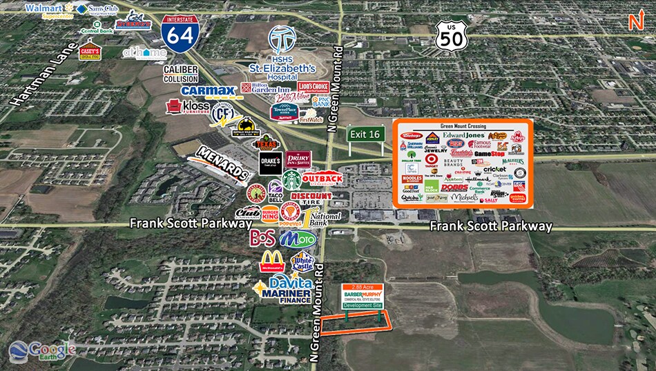 1062 N Green Mount Rd, Shiloh, IL à vendre - Aérien - Image 2 de 3