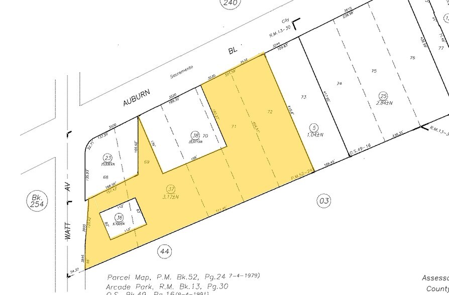 3510 Auburn Blvd, Sacramento, CA à louer - Plan cadastral - Image 2 de 2