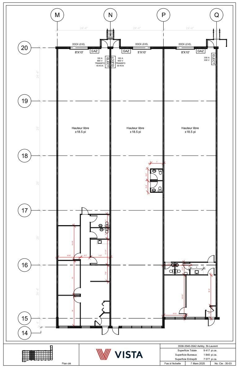 3440-3560 Rue Ashby, Montréal, QC for lease Floor Plan- Image 1 of 1