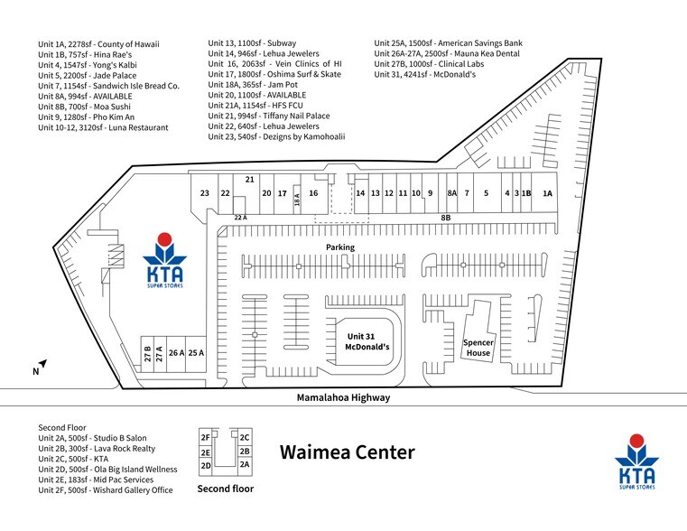 MAMALAHOA HWY., Kamuela, HI à louer - Plan de site - Image 2 de 2