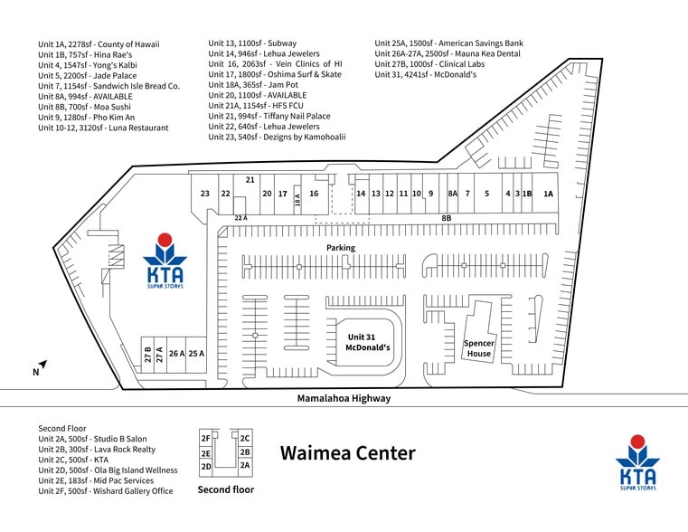 MAMALAHOA HWY., Kamuela, HI for lease - Site Plan - Image 2 of 2