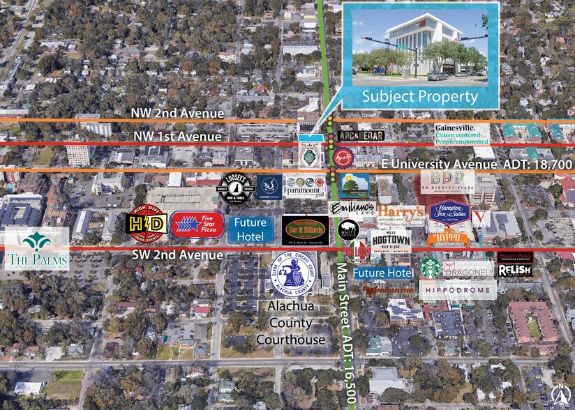 104 N Main St, Gainesville, FL à louer - Aérien - Image 3 de 4