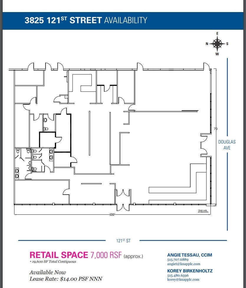 3821 - 3855 121st St, Urbandale, IA for lease Floor Plan- Image 1 of 1