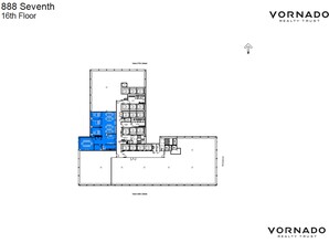 888 7th Ave, New York, NY à louer Plan d’étage- Image 1 de 1