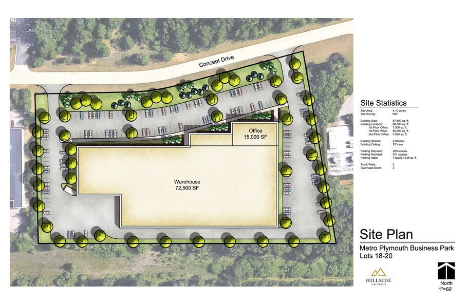 41207 Concept Dr, Plymouth, MI for lease - Site Plan - Image 2 of 10