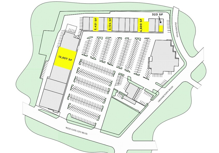 4605-4619 W Gate City Blvd, Greensboro, NC for lease - Building Photo - Image 2 of 5