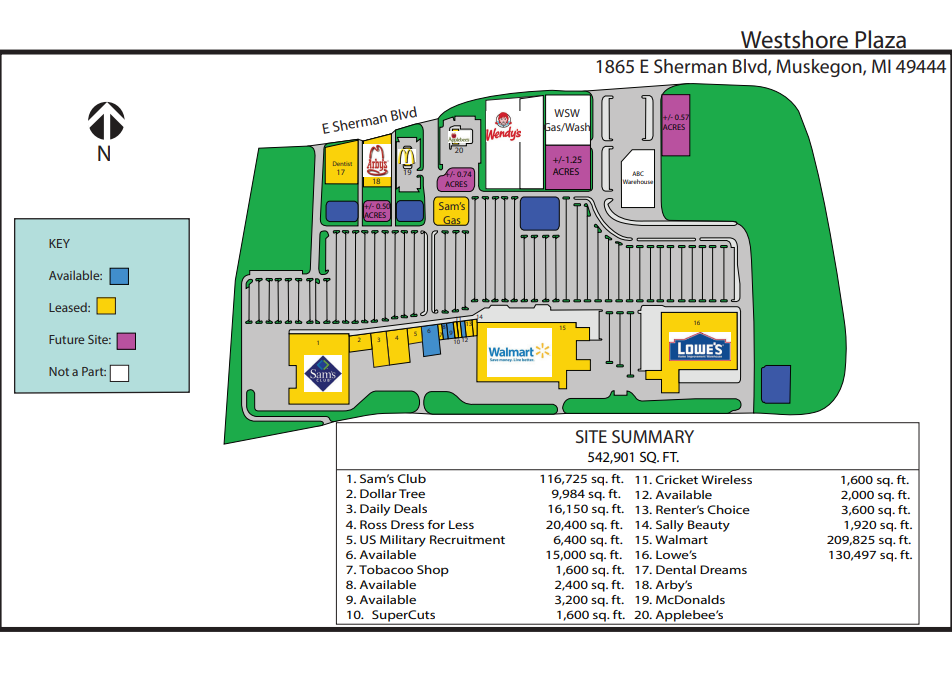 2035 E Sherman Blvd, Muskegon, MI for lease Site Plan- Image 1 of 1