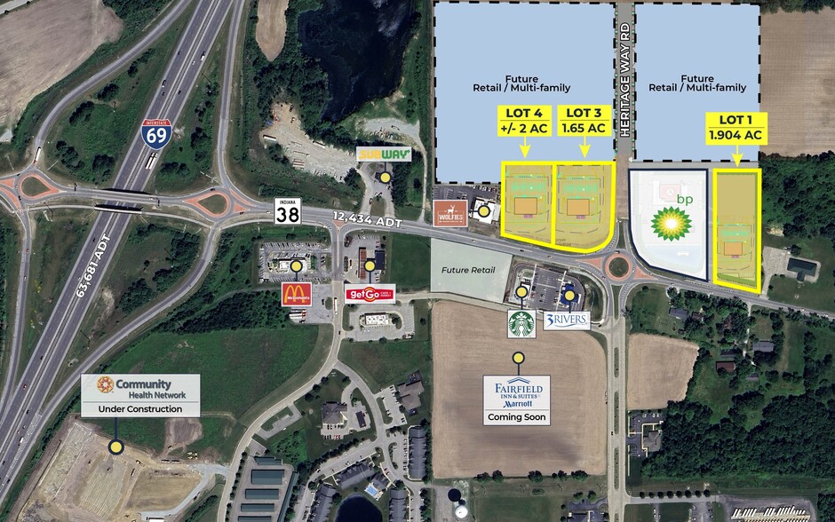 State Road 38 & Heritage Way, Pendleton, IN for lease - Site Plan - Image 1 of 1