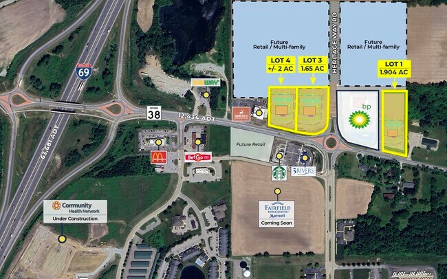 More details for State Road 38 & Heritage Way, Pendleton, IN - Land for Lease