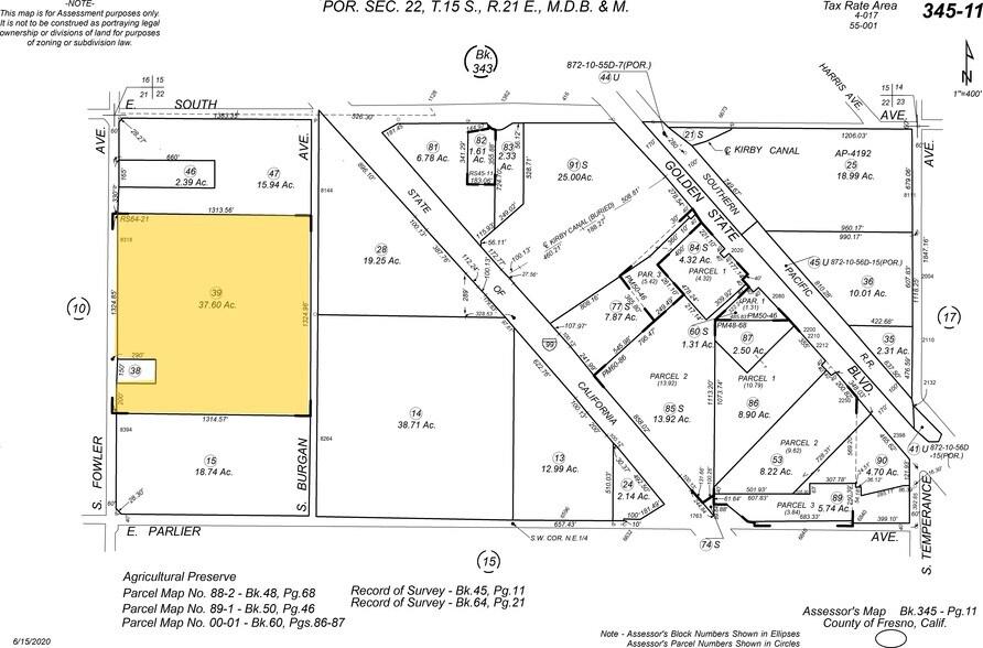 S Fowler and E South Ave, Fowler, CA à vendre - Plan cadastral - Image 2 de 2