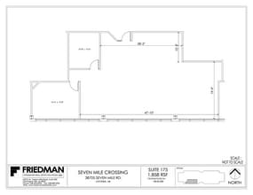 38705 7 Mile Rd, Livonia, MI à louer Plan d’étage- Image 1 de 2