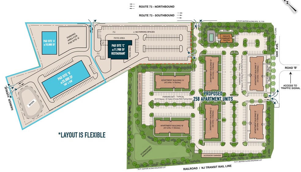 132 Route 73, Voorhees Township, NJ à vendre - Plan de site - Image 2 de 18