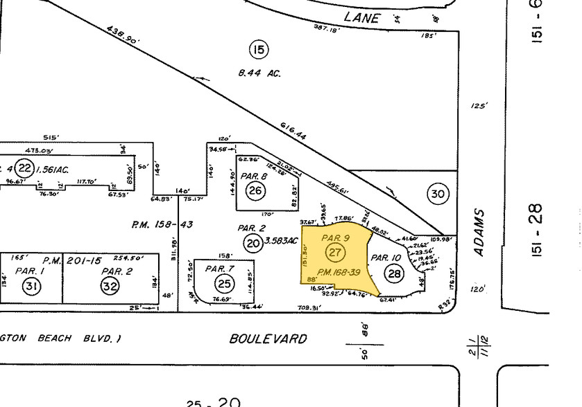 19900 Beach Blvd, Huntington Beach, CA for lease - Plat Map - Image 2 of 9