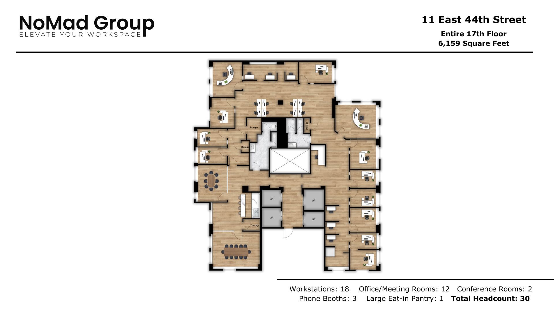 11 E 44th St, New York, NY à louer Plan d  tage- Image 1 de 15