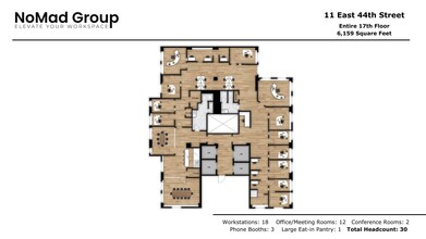 11 E 44th St, New York, NY à louer Plan d  tage- Image 1 de 15