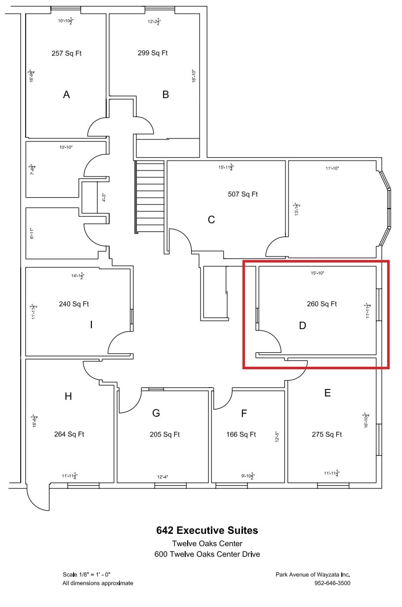 600 Twelve Oaks Center Dr, Wayzata, MN à louer Plan d’étage- Image 1 de 1