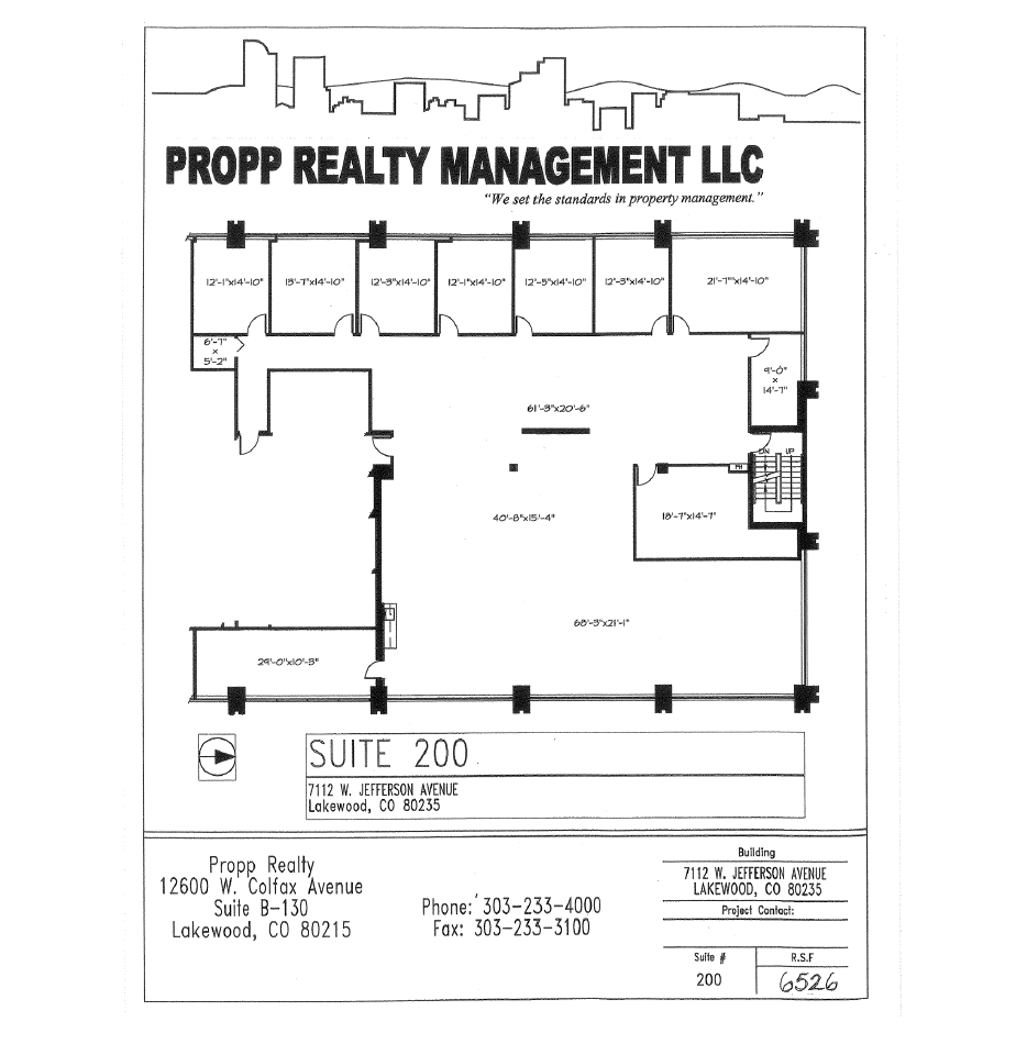 7110 W Jefferson Ave, Lakewood, CO à louer Plan d  tage- Image 1 de 1