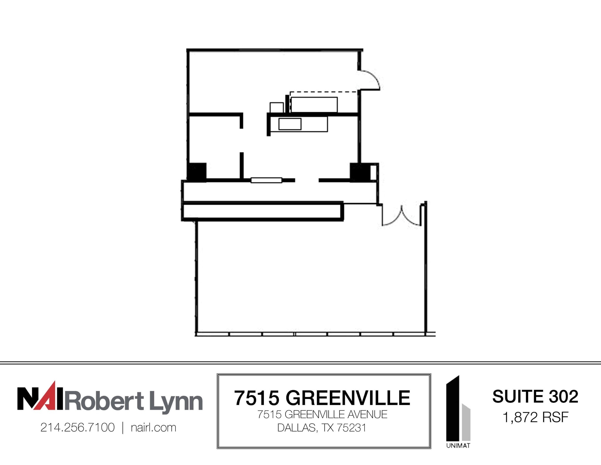 7515 Greenville Ave, Dallas, TX à louer Plan d’étage- Image 1 de 1