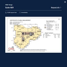 4100 Yonge St, Toronto, ON à louer Plan d’étage- Image 1 de 1