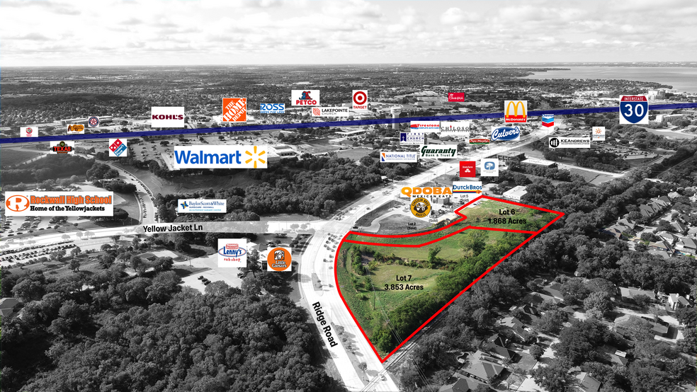 Ridge Rd, Rockwall, TX à vendre - Aérien - Image 2 de 7