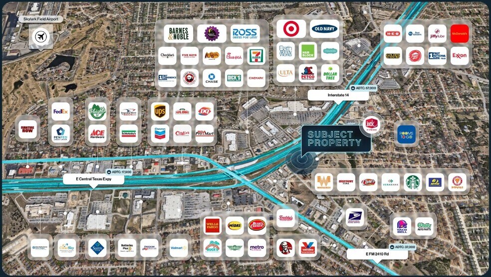 180 E Central Texas Expy, Harker Heights, TX à vendre - Photo du bâtiment - Image 2 de 2