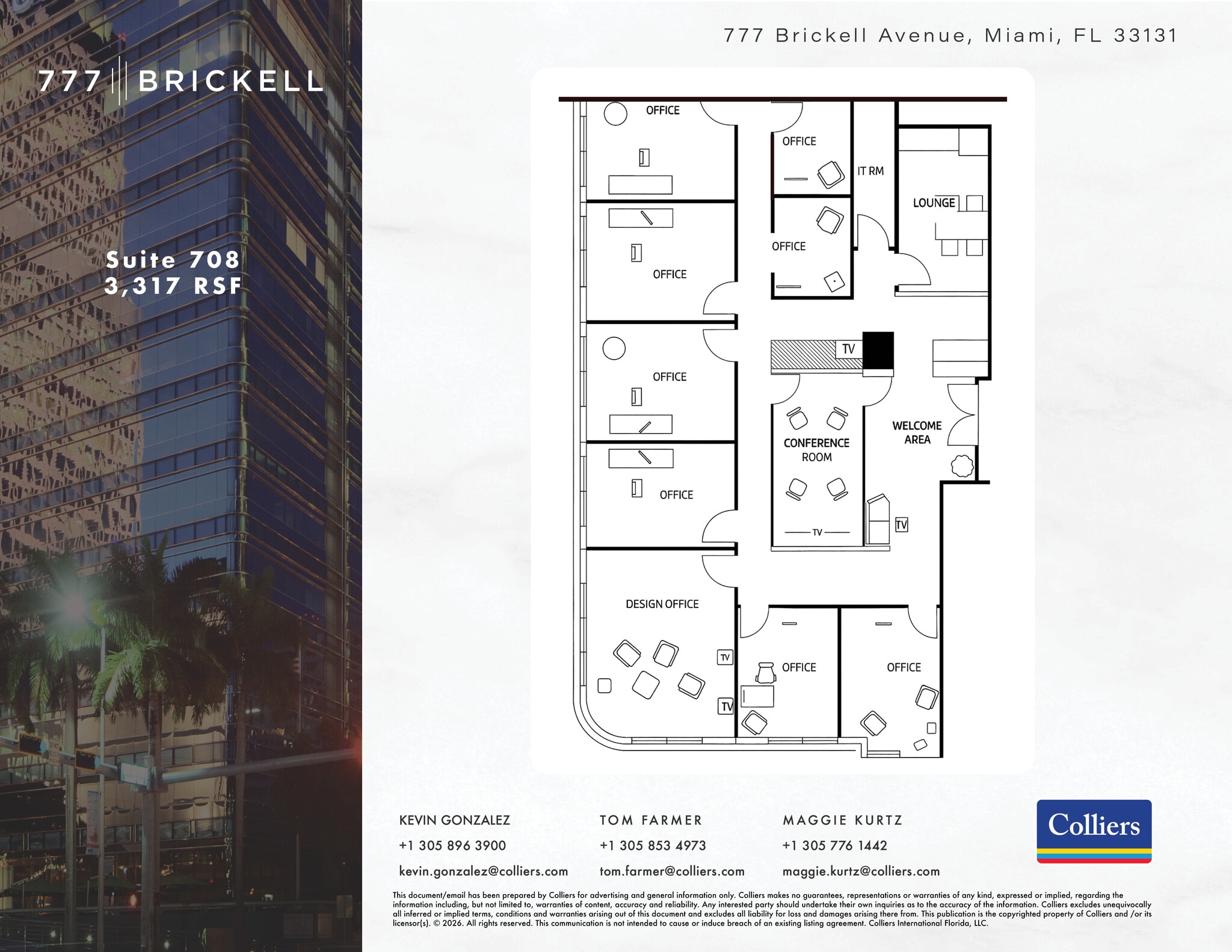777 Brickell Ave, Miami, FL à louer Plan d’étage- Image 1 de 1