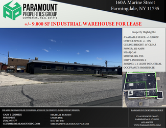 Plus de détails pour 160 Marine St, Farmingdale, NY - Industriel à louer