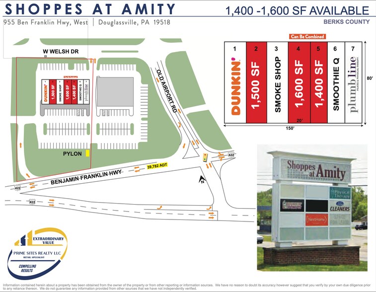 955 Benjamin Franklin Hwy, Douglassville, PA à louer - Photo du bâtiment - Image 2 de 3