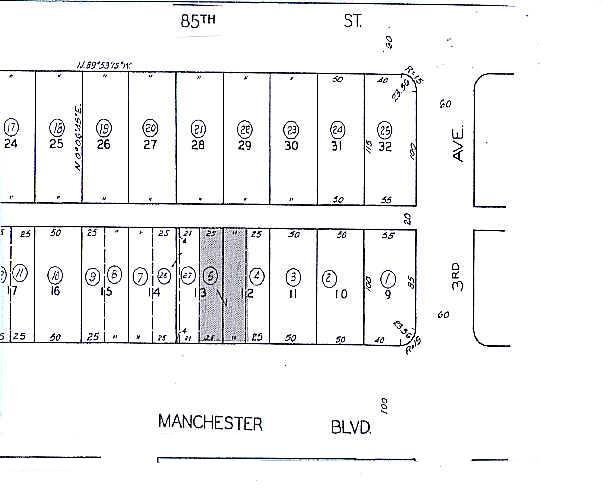 2429 W Manchester Blvd, Inglewood, CA à vendre Plan cadastral- Image 1 de 1