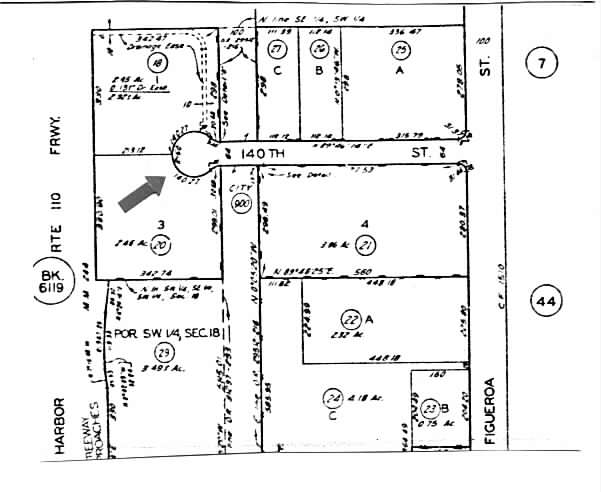 606 W 140th St, Gardena, CA for lease - Plat Map - Image 3 of 3