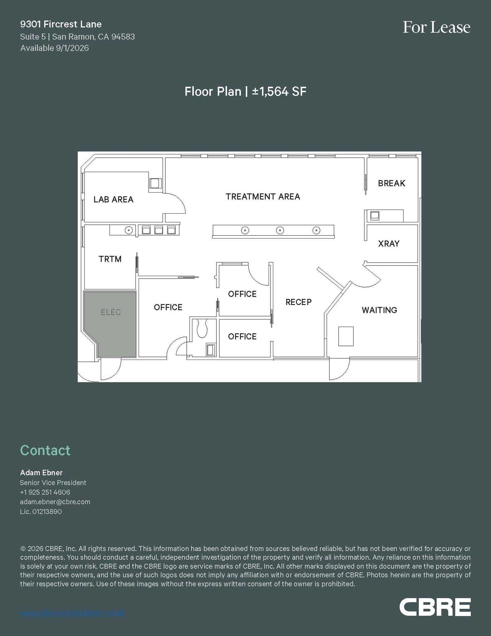 9301 Fircrest Ct, San Ramon, CA à louer Plan d’étage- Image 1 de 1