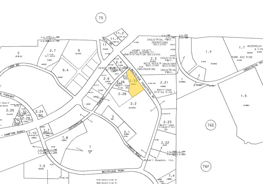 115 Westridge Industrial Blvd, Mcdonough, GA à vendre - Plan cadastral - Image 2 de 5