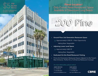 Plus de détails pour 200 Pine Ave, Long Beach, CA - Vente au détail à louer