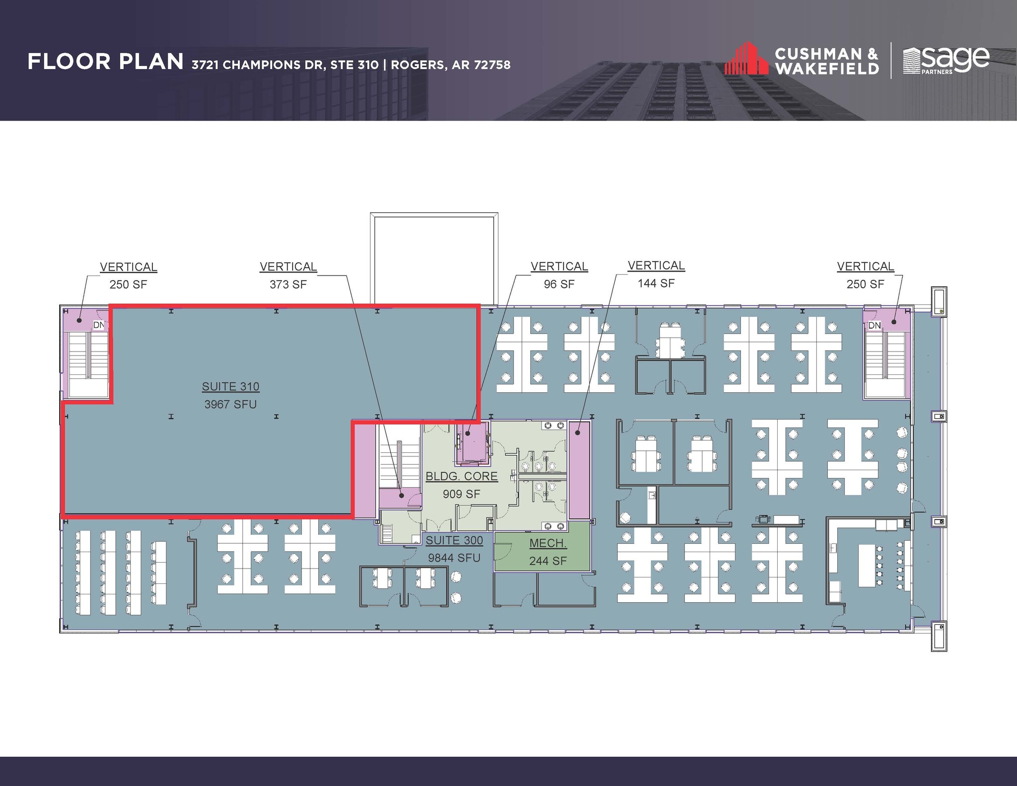 3721 S Champions Dr, Rogers, AR for lease Floor Plan- Image 1 of 1