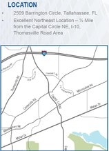 2509 Barrington Cir, Tallahassee, FL - Aerial map view - Image1