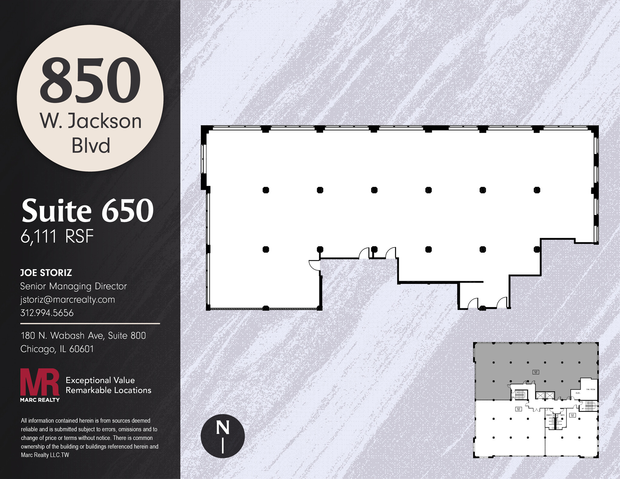 850 W Jackson Blvd, Chicago, IL for lease Floor Plan- Image 1 of 6