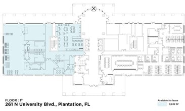 261 N University Dr, Plantation, FL à louer Plan d’étage- Image 1 de 1