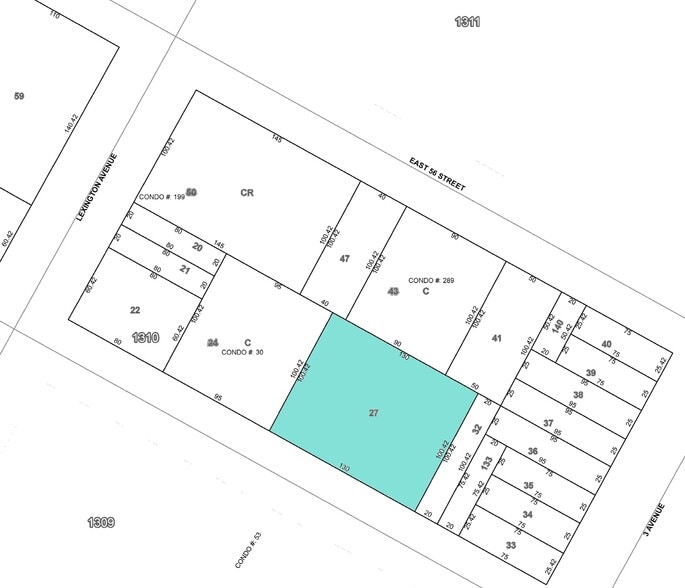 155 E 55th St, New York, NY for lease - Plat Map - Image 3 of 3
